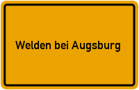 City Sign Welden bei Augsburg