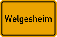 Ortsschild von Gemeinde Welgesheim in Rheinland-Pfalz