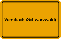 City Sign Wembach (Schwarzwald)