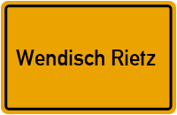 Ortsschild von Gemeinde Wendisch Rietz in Brandenburg