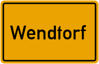Ortsschild von Gemeinde Wendtorf in Schleswig-Holstein