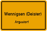 Straßenverzeichnis Wennigsen (Deister) Argestorf