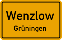 Grüninger Dorfstraße in WenzlowGrüningen