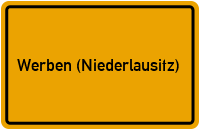City Sign Werben (Niederlausitz)