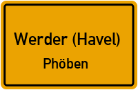 Phöbener Seestraße in Werder (Havel)Phöben