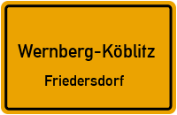 Straßenverzeichnis Wernberg-Köblitz Friedersdorf
