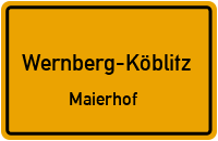 Straßenverzeichnis Wernberg-Köblitz Maierhof