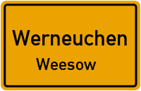 Weesower Dorfstraße in WerneuchenWeesow