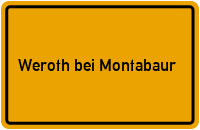 Ortsschild Weroth bei Montabaur