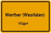 Grenzweg in Werther (Westfalen)Häger