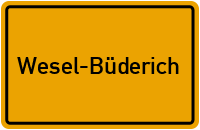Ortsschild Wesel-Büderich