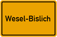 Ortsschild Wesel-Bislich