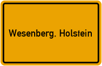 City Sign Wesenberg, Holstein