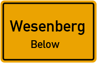Belower Straße in WesenbergBelow