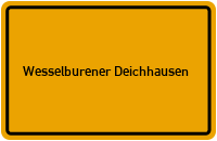 City Sign Wesselburener Deichhausen