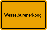 City Sign Wesselburenerkoog