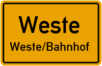 Straßenverzeichnis Weste Weste/Bahnhof
