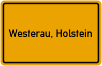 City Sign Westerau, Holstein