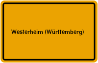 City Sign Westerheim (Württemberg)