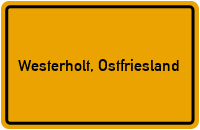 City Sign Westerholt, Ostfriesland