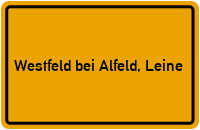 City Sign Westfeld bei Alfeld, Leine