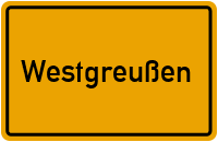 Ortsschild von Gemeinde Westgreußen in Thüringen