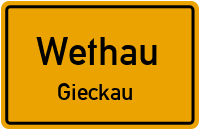 Giekauer Hauptstraße in WethauGieckau