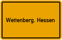 Ortsschild von Gemeinde Wettenberg, Hessen in Hessen