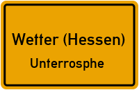 Straßenverzeichnis Wetter (Hessen) Unterrosphe