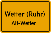 Straßenverzeichnis Wetter (Ruhr) Alt-Wetter