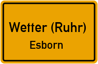 Straßenverzeichnis Wetter (Ruhr) Esborn