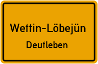 Deutlebener Dorfstraße in Wettin-LöbejünDeutleben