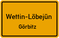 Görbitzer Dorfstraße in Wettin-LöbejünGörbitz