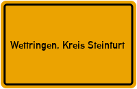 City Sign Wettringen, Kreis Steinfurt
