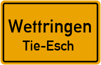 Tie-Esch-Straße in WettringenTie-Esch