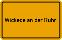 City Sign Wickede an der Ruhr