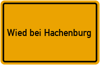 City Sign Wied bei Hachenburg