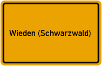City Sign Wieden (Schwarzwald)