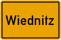 Ortsschild von Gemeinde Wiednitz in Sachsen