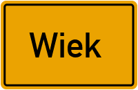 Ortsschild von Wiek in Mecklenburg-Vorpommern