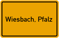 City Sign Wiesbach, Pfalz