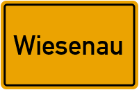 Ortsschild von Gemeinde Wiesenau in Brandenburg