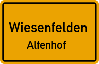 Straßenverzeichnis Wiesenfelden Altenhof