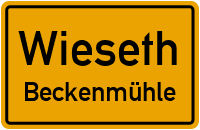 Straßen in Wieseth Beckenmühle
