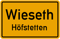 Straßen in Wieseth Höfstetten
