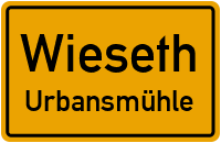 Straßenverzeichnis Wieseth Urbansmühle
