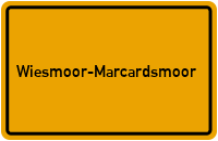Ortsschild Wiesmoor-Marcardsmoor