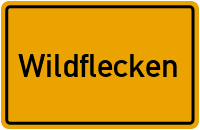 Ortsschild von Markt Wildflecken in Bayern