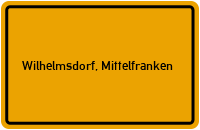City Sign Wilhelmsdorf, Mittelfranken