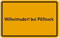 City Sign Wilhelmsdorf bei Pößneck